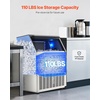 image:imageVEVOR 440lbs24H Commercial Ice Maker Machine with Drain Pump 110lbs Storage Capacity Ice Maker 160 Ice Cubes in 15 Minutes LED Digital Display Freestanding SelfCleaning for Bar Office Restaurant