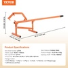 image:imageVEVOR 48 Timberjack Log Lifter Adjustable Heavy Duty Log Roller Cant Hook Log Jack with Rubber Grip amp Triangular Support Log Cant Hook Logging Tools for Rolling and Lifting Logs up to 25 DiaSteel Handle Dual Feet 48