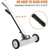 image:imageVEVOR 55Lbs Rolling Magnetic Sweeper with Wheels 36inch Large Magnet Pickup Lawn Sweeper with Telescoping Handle PushType Magnetic Pick Up Sweeper Easy Cleanup of Workshop Yard Garage18 Inch