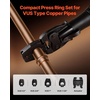 image:imageVEVOR 5PCS ProPress Pressing Kit for Compact Series Press Tools 4PCS Press Rings 12 34 1 114 amp R8 Actuator for ProPress Copper Pipes Compatible with 24KN Press Tools for 180 Operation