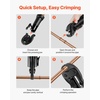 image:imageVEVOR 5PCS ProPress Pressing Kit for Standard Series Press Tools 4PCS Press Rings 12 34 1 114 amp R8 Actuator for ProPress Copper Pipes Compatible with 32KN Press Tools for 180 Operation24KNPress 12341inch