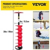 image:imageVEVOR 6 Diameter 39 Length Nylon Corless Ice Auger Drill Bit for Ice Fishing with Extra 118 Extension Rod Drill Adapter Top Plate and Blade GuardDark Red