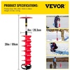 image:imageVEVOR 6 Diameter 39 Length Nylon Corless Ice Auger Drill Bit for Ice Fishing with Extra 118 Extension Rod Drill Adapter Top Plate and Blade GuardDark Red