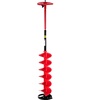 image:imageVEVOR 6 Diameter 39 Length Nylon Corless Ice Auger Drill Bit for Ice Fishing with Extra 118 Extension Rod Drill Adapter Top Plate and Blade GuardDark Red