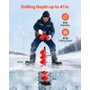 image:imageVEVOR 6 Diameter 39 Length Nylon Corless Ice Auger Drill Bit for Ice Fishing with Extra 118 Extension Rod Drill Adapter Top Plate and Blade GuardNylonversion 20