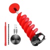 image:imageVEVOR 6 Diameter 39 Length Nylon Corless Ice Auger Drill Bit for Ice Fishing with Extra 118 Extension Rod Drill Adapter Top Plate and Blade GuardRed