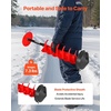 image:imageVEVOR 6 Diameter 39 Length Nylon Corless Ice Auger Drill Bit for Ice Fishing with Extra 118 Extension Rod Drill Adapter Top Plate and Blade GuardRed