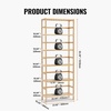 image:imageVEVOR 6Tier Bamboo Shelf Open Wood Bookshelf Display Storage Rack Organizer Freestanding Flower Plant Stand Multifunctional Bamboo Bookshelf Ideal for Bathroom Bedroom Office Study Natural6Tier