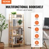image:imageVEVOR 6Tier Bamboo Shelf Open Wood Bookshelf Display Storage Rack Organizer Freestanding Flower Plant Stand Multifunctional Bamboo Bookshelf Ideal for Bathroom Bedroom Office Study Natural4Tier