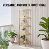 image:imageVEVOR 6Tier Bamboo Shelf Open Wood Bookshelf Display Storage Rack Organizer Freestanding Flower Plant Stand Multifunctional Bamboo Bookshelf Ideal for Bathroom Bedroom Office Study Natural5Tier