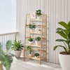 image:imageVEVOR 6Tier Bamboo Shelf Open Wood Bookshelf Display Storage Rack Organizer Freestanding Flower Plant Stand Multifunctional Bamboo Bookshelf Ideal for Bathroom Bedroom Office Study Natural4Tier