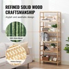 image:imageVEVOR 6Tier Bamboo Shelf Open Wood Bookshelf Display Storage Rack Organizer Freestanding Flower Plant Stand Multifunctional Bamboo Bookshelf Ideal for Bathroom Bedroom Office Study Natural6Tier