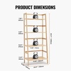 image:imageVEVOR 6Tier Bamboo Shelf Open Wood Bookshelf Display Storage Rack Organizer Freestanding Flower Plant Stand Multifunctional Bamboo Bookshelf Ideal for Bathroom Bedroom Office Study Natural4Tier