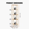 image:imageVEVOR 6Tier Bamboo Shelf Open Wood Bookshelf Display Storage Rack Organizer Freestanding Flower Plant Stand Multifunctional Bamboo Bookshelf Ideal for Bathroom Bedroom Office Study Natural5Tier