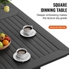 image:imageVEVOR 7 Pieces Patio Dining Set Outdoor Rectangle Furniture Table and Chairs Set All Weather Garden Furniture Table Sets HIPS Patio Conversation Set for Lawn Deck Backyard PoolsideBlack7 Piece