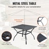 image:imageVEVOR 7 Pieces Patio Dining Set Outdoor Rectangle Furniture Table and Chairs Set All Weather Garden Furniture Table Sets HIPS Patio Conversation Set for Lawn Deck Backyard Poolside5 Piece