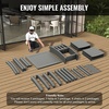 image:imageVEVOR 7 Pieces Patio Dining Set Outdoor Rectangle Furniture Table and Chairs Set All Weather Garden Furniture Table Sets HIPS Patio Conversation Set for Lawn Deck Backyard PoolsideBlack5 Piece