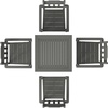 image:imageVEVOR 7 Pieces Patio Dining Set Outdoor Rectangle Furniture Table and Chairs Set All Weather Garden Furniture Table Sets HIPS Patio Conversation Set for Lawn Deck Backyard PoolsideBlack5 Piece
