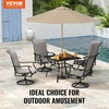 image:imageVEVOR 7 Pieces Patio Dining Set Outdoor Rectangle Furniture Table and Chairs Set All Weather Garden Furniture Table Sets HIPS Patio Conversation Set for Lawn Deck Backyard Poolside5 Piece