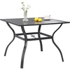 image:imageVEVOR 7 Pieces Patio Dining Set Outdoor Rectangle Furniture Table and Chairs Set All Weather Garden Furniture Table Sets HIPS Patio Conversation Set for Lawn Deck Backyard Poolside5 Piece