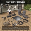 image:imageVEVOR 7 Pieces Patio Dining Set Outdoor Rectangle Furniture Table and Chairs Set All Weather Garden Furniture Table Sets HIPS Patio Conversation Set for Lawn Deck Backyard Poolside5 Piece