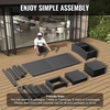 image:imageVEVOR 7 Pieces Patio Dining Set Outdoor Rectangle Furniture Table and Chairs Set All Weather Garden Furniture Table Sets HIPS Patio Conversation Set for Lawn Deck Backyard PoolsideBlack7 Piece