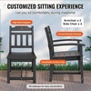 image:imageVEVOR 7 Pieces Patio Dining Set Outdoor Rectangle Furniture Table and Chairs Set All Weather Garden Furniture Table Sets HIPS Patio Conversation Set for Lawn Deck Backyard PoolsideBlack7 Piece