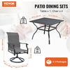image:imageVEVOR 7 Pieces Patio Dining Set Outdoor Rectangle Furniture Table and Chairs Set All Weather Garden Furniture Table Sets HIPS Patio Conversation Set for Lawn Deck Backyard Poolside5 Piece