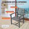 image:imageVEVOR 7 Pieces Patio Dining Set Outdoor Rectangle Furniture Table and Chairs Set All Weather Garden Furniture Table Sets HIPS Patio Conversation Set for Lawn Deck Backyard PoolsideBlack5 Piece