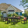 image:imageVEVOR 7 Pieces Patio Dining Set Outdoor Rectangle Furniture Table and Chairs Set All Weather Garden Furniture Table Sets HIPS Patio Conversation Set for Lawn Deck Backyard PoolsideBlack7 Piece
