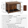 image:imageVEVOR 72Dog Crate Furniture for 2 DogsDouble Dog Crate Furniture with Double Sliding DoorsLarge Dog Crate TV Stand with Removable TraySteel Frame Double Dog Crate for SmallMediumLarge Dogs White386L x 256W x 268H