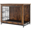 image:imageVEVOR 72Dog Crate Furniture for 2 DogsDouble Dog Crate Furniture with Double Sliding DoorsLarge Dog Crate TV Stand with Removable TraySteel Frame Double Dog Crate for SmallMediumLarge Dogs White325L x 219W x 252H