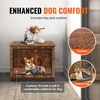 image:imageVEVOR 72Dog Crate Furniture for 2 DogsDouble Dog Crate Furniture with Double Sliding DoorsLarge Dog Crate TV Stand with Removable TraySteel Frame Double Dog Crate for SmallMediumLarge Dogs White325L x 219W x 252H
