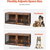 image:imageVEVOR 72Dog Crate Furniture for 2 DogsDouble Dog Crate Furniture with Double Sliding DoorsLarge Dog Crate TV Stand with Removable TraySteel Frame Double Dog Crate for SmallMediumLarge Dogs White748L x 264W x 324H