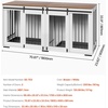 image:imageVEVOR 72Dog Crate Furniture for 2 DogsDouble Dog Crate Furniture with Double Sliding DoorsLarge Dog Crate TV Stand with Removable TraySteel Frame Double Dog Crate for SmallMediumLarge Dogs White709L x 236W x 339H