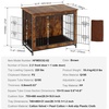 image:imageVEVOR 72Dog Crate Furniture for 2 DogsDouble Dog Crate Furniture with Double Sliding DoorsLarge Dog Crate TV Stand with Removable TraySteel Frame Double Dog Crate for SmallMediumLarge Dogs White325L x 219W x 252H
