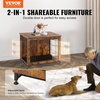 image:imageVEVOR 72Dog Crate Furniture for 2 DogsDouble Dog Crate Furniture with Double Sliding DoorsLarge Dog Crate TV Stand with Removable TraySteel Frame Double Dog Crate for SmallMediumLarge Dogs White325L x 219W x 252H