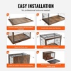 image:imageVEVOR 72Dog Crate Furniture for 2 DogsDouble Dog Crate Furniture with Double Sliding DoorsLarge Dog Crate TV Stand with Removable TraySteel Frame Double Dog Crate for SmallMediumLarge Dogs White386L x 256W x 268H