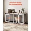 image:imageVEVOR 72Dog Crate Furniture for 2 DogsDouble Dog Crate Furniture with Double Sliding DoorsLarge Dog Crate TV Stand with Removable TraySteel Frame Double Dog Crate for SmallMediumLarge Dogs White709L x 236W x 339H