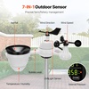 image:imageVEVOR 7in1 WiFi Weather Station with APP 75Inch VA Display Wireless Solar Powered Outdoor Sensor Rain Gauge Indoor Outdoor for Weather Forecast Wind Speed Temperature Humidity Rainfall7in1 Wireless Weather Station