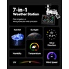 image:imageVEVOR 7in1 WiFi Weather Station with APP 75Inch VA Display Wireless Solar Powered Outdoor Sensor Rain Gauge Indoor Outdoor for Weather Forecast Wind Speed Temperature Humidity Rainfall7in1 WiFi with APP