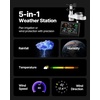 image:imageVEVOR 7in1 WiFi Weather Station with APP 75Inch VA Display Wireless Solar Powered Outdoor Sensor Rain Gauge Indoor Outdoor for Weather Forecast Wind Speed Temperature Humidity Rainfall5in1 WiFi with APP