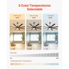 image:imageVEVOR 84 In Ceiling Fan with Light 6Speed Remote Control Dimmable 3Color Temperature Reversible DC Motor Low Profile Flush Mount Fan for Bedroom Living Room IndoorOutdoor Use Brushed NickelBlack