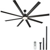 image:imageVEVOR 84 In Ceiling Fan with Light 6Speed Remote Control Dimmable 3Color Temperature Reversible DC Motor Low Profile Flush Mount Fan for Bedroom Living Room IndoorOutdoor Use Brushed NickelBlack