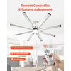 image:imageVEVOR 84 In Ceiling Fan with Light 6Speed Remote Control Dimmable 3Color Temperature Reversible DC Motor Low Profile Flush Mount Fan for Bedroom Living Room IndoorOutdoor Use Brushed NickelBrushed Nickel