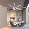 image:imageVEVOR 84 In Ceiling Fan with Light 6Speed Remote Control Dimmable 3Color Temperature Reversible DC Motor Low Profile Flush Mount Fan for Bedroom Living Room IndoorOutdoor Use Brushed NickelBrushed Nickel