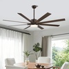image:imageVEVOR 84 In Ceiling Fan with Light 6Speed Remote Control Dimmable 3Color Temperature Reversible DC Motor Low Profile Flush Mount Fan for Bedroom Living Room IndoorOutdoor Use Brushed NickelCoffee