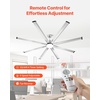 image:imageVEVOR 84 In Ceiling Fan with Light 6Speed Remote Control Dimmable 3Color Temperature Reversible DC Motor Low Profile Flush Mount Fan for Bedroom Living Room IndoorOutdoor Use Brushed NickelBrushed Nickel