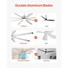 image:imageVEVOR 84 In Ceiling Fan with Light 6Speed Remote Control Dimmable 3Color Temperature Reversible DC Motor Low Profile Flush Mount Fan for Bedroom Living Room IndoorOutdoor Use Brushed NickelBrushed Nickel