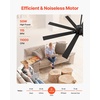 image:imageVEVOR 84 In Ceiling Fan with Light 6Speed Remote Control Dimmable 3Color Temperature Reversible DC Motor Low Profile Flush Mount Fan for Bedroom Living Room IndoorOutdoor Use Brushed NickelBlack